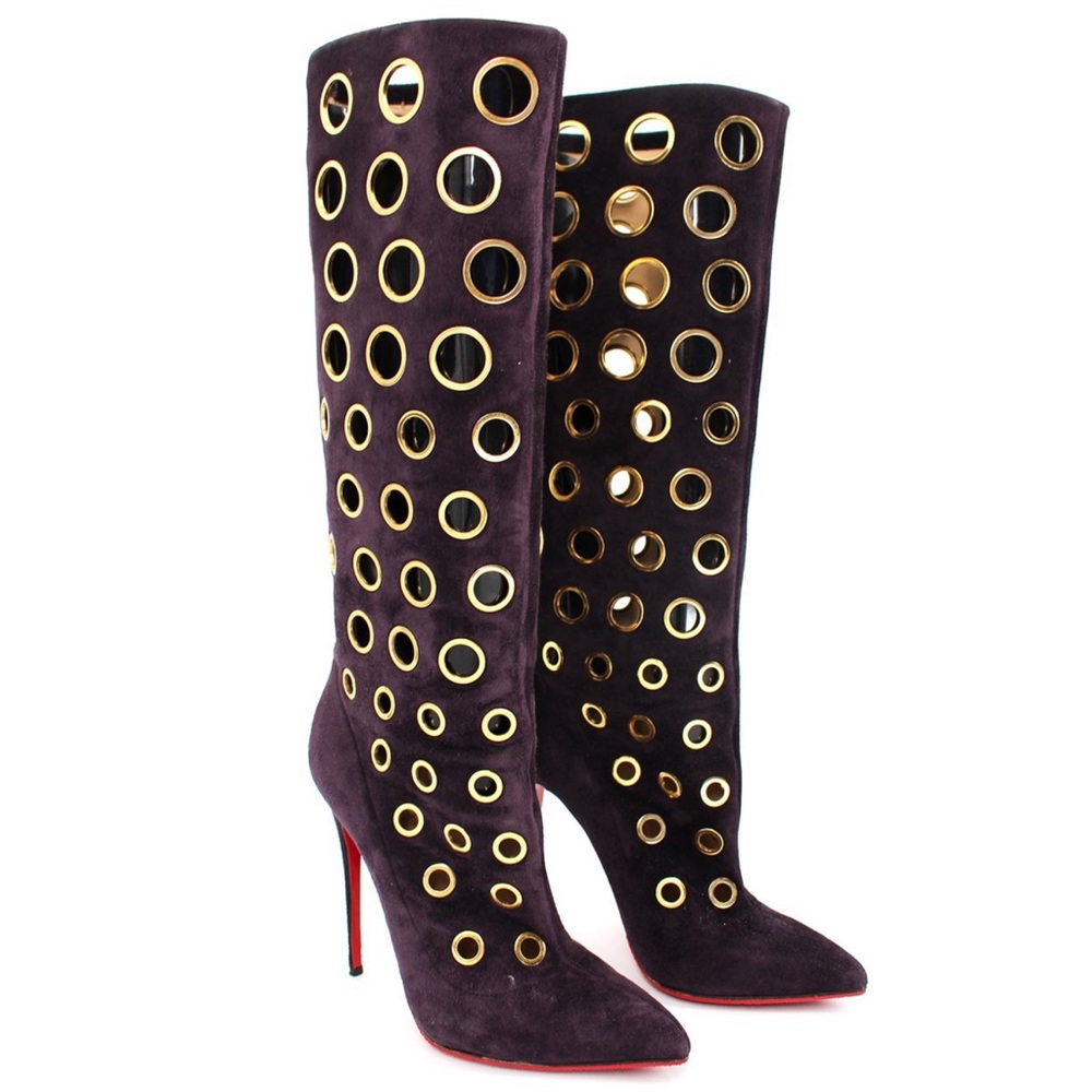 NEW Christian Louboutin Suede Apollo 100 heels